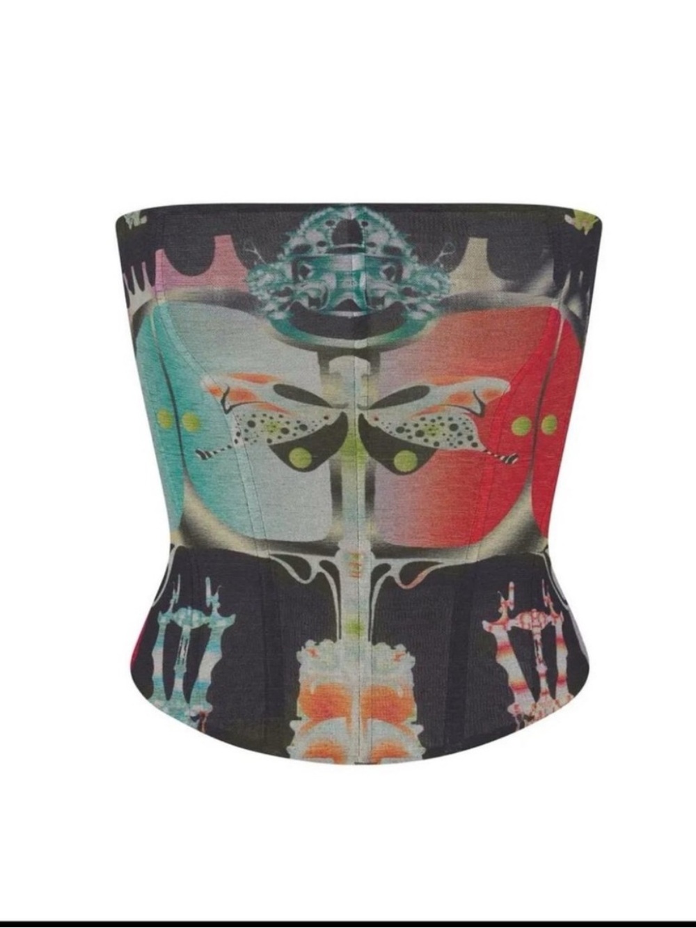 SKIMS NWOT Summer Mesh Corset limited-edition "Orchid Cabinet" print SZ Medium